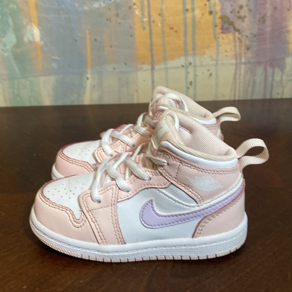 Nike | Shoes | Jordan Mid Pink Washviolet Frost White Fd878261 Toddler ...